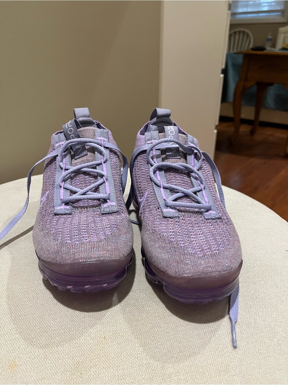 Women's Lavender Knit Sneakers - Unknown Brand